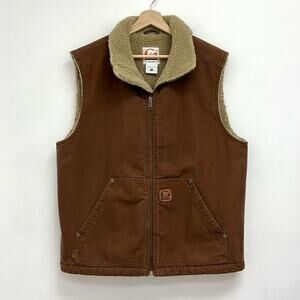 Sorel Men’s Sherpa-Lined Canvas Work Vest Insulated Outdoors Warm Pockets Large